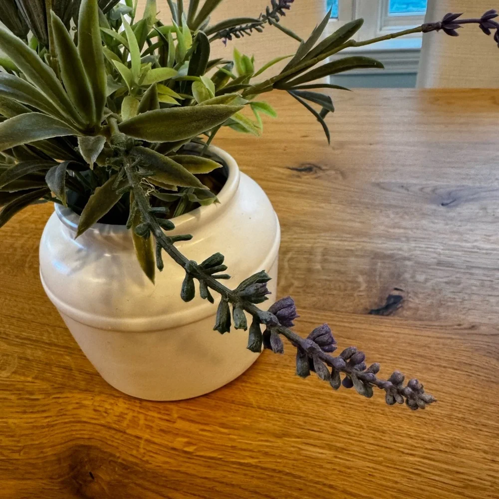 Threshold Faux Lavender and Greenery in White Vase